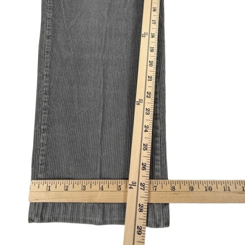 Y2K Woolrich Gray Corduroy Pants High Rise Straight Leg Whale Back Womens 10 - Picture 6 of 7